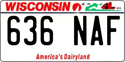 WI license plate 636NAF