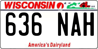 WI license plate 636NAH