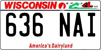 WI license plate 636NAI