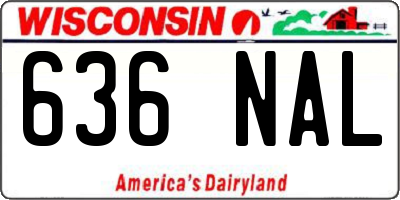 WI license plate 636NAL