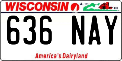 WI license plate 636NAY