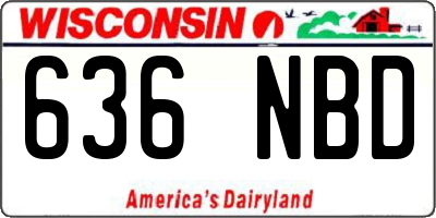 WI license plate 636NBD
