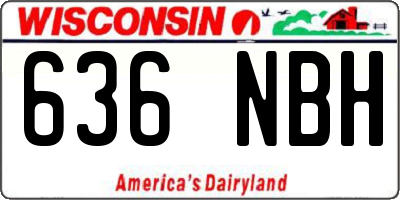 WI license plate 636NBH