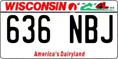 WI license plate 636NBJ