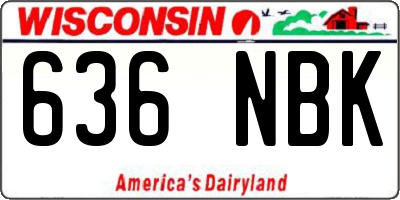WI license plate 636NBK