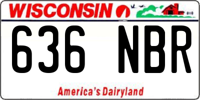 WI license plate 636NBR