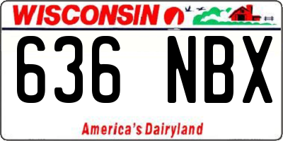 WI license plate 636NBX