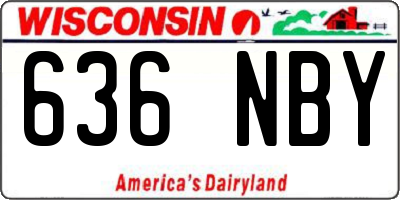 WI license plate 636NBY