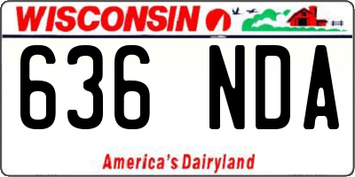 WI license plate 636NDA