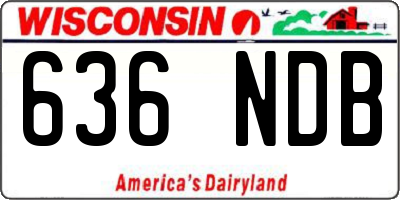 WI license plate 636NDB