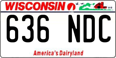 WI license plate 636NDC