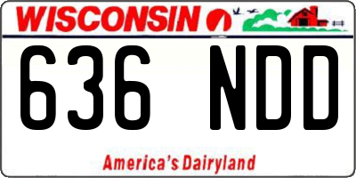 WI license plate 636NDD