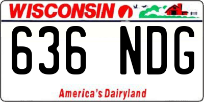 WI license plate 636NDG