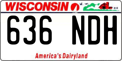 WI license plate 636NDH