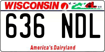 WI license plate 636NDL
