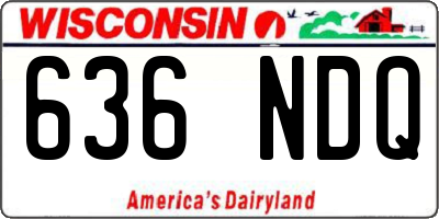 WI license plate 636NDQ