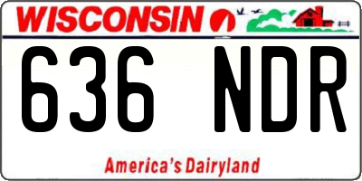 WI license plate 636NDR