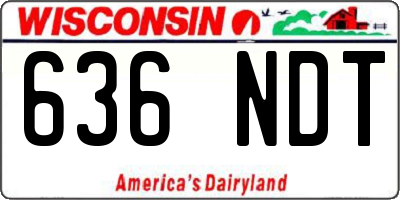 WI license plate 636NDT
