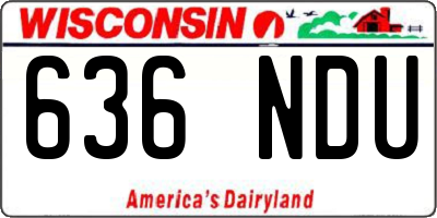 WI license plate 636NDU