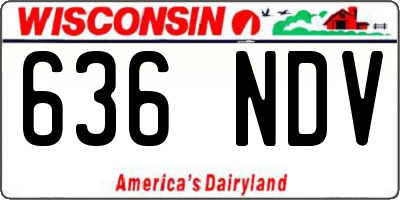 WI license plate 636NDV