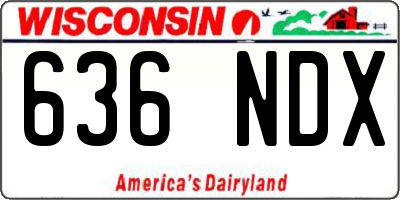 WI license plate 636NDX