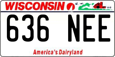 WI license plate 636NEE