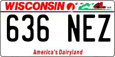 WI license plate 636NEZ