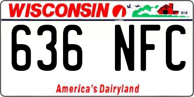 WI license plate 636NFC