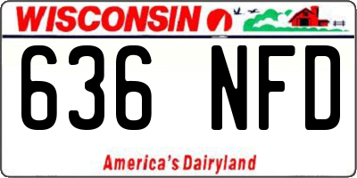 WI license plate 636NFD