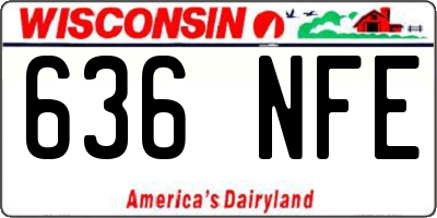WI license plate 636NFE