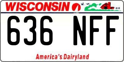 WI license plate 636NFF