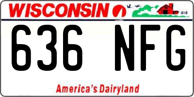 WI license plate 636NFG