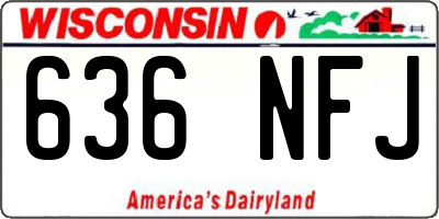 WI license plate 636NFJ