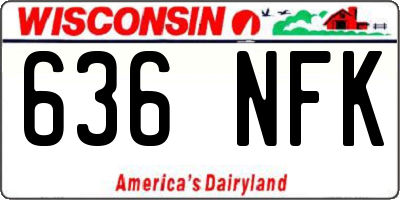 WI license plate 636NFK