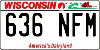 WI license plate 636NFM