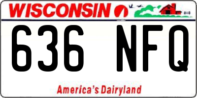 WI license plate 636NFQ