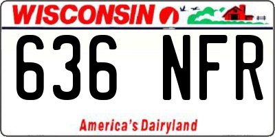 WI license plate 636NFR