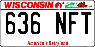 WI license plate 636NFT