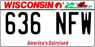 WI license plate 636NFW