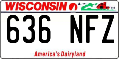 WI license plate 636NFZ