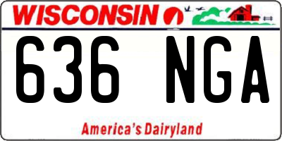 WI license plate 636NGA
