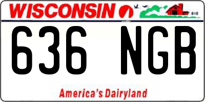 WI license plate 636NGB