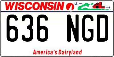 WI license plate 636NGD