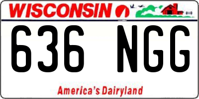 WI license plate 636NGG