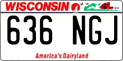 WI license plate 636NGJ