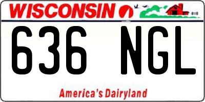 WI license plate 636NGL