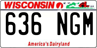 WI license plate 636NGM