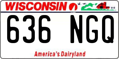 WI license plate 636NGQ