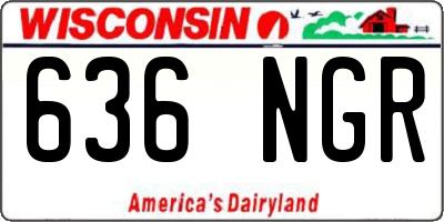 WI license plate 636NGR