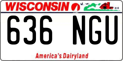 WI license plate 636NGU